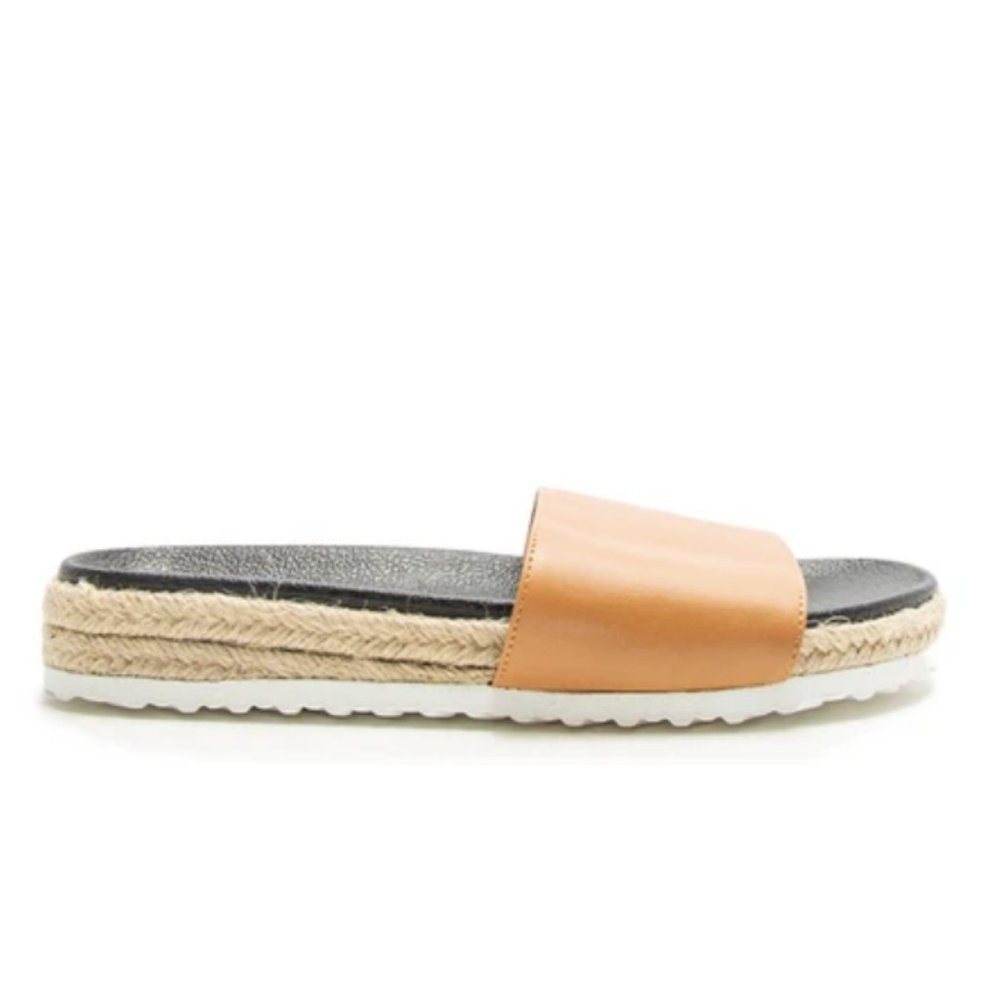 !! NEW !! Espadrille Slides in Tan - Picture 5 of 5